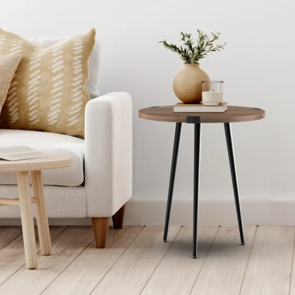 wooden round stool