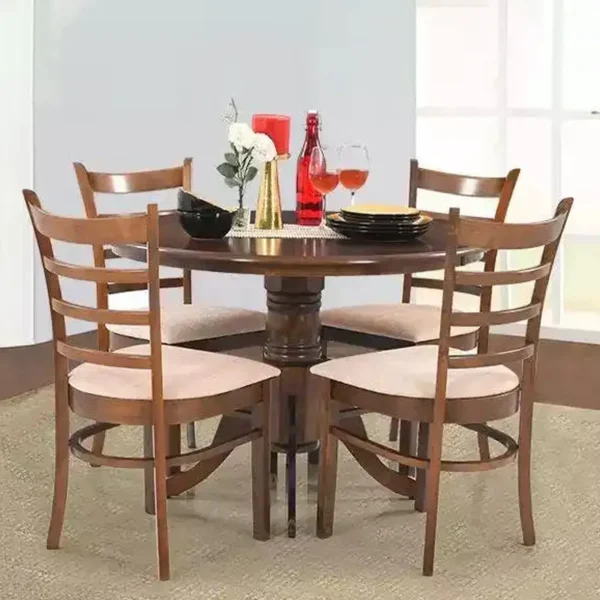 round dining table and chairs