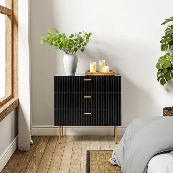 wooden bedside cabinet