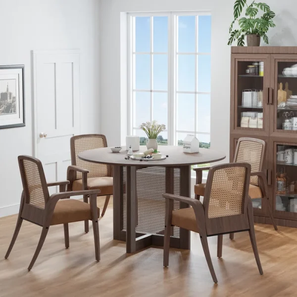 Rattan Dining Table With 4 Chair