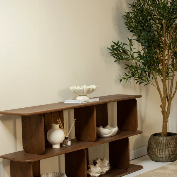 Wooden Dark Display Shelf