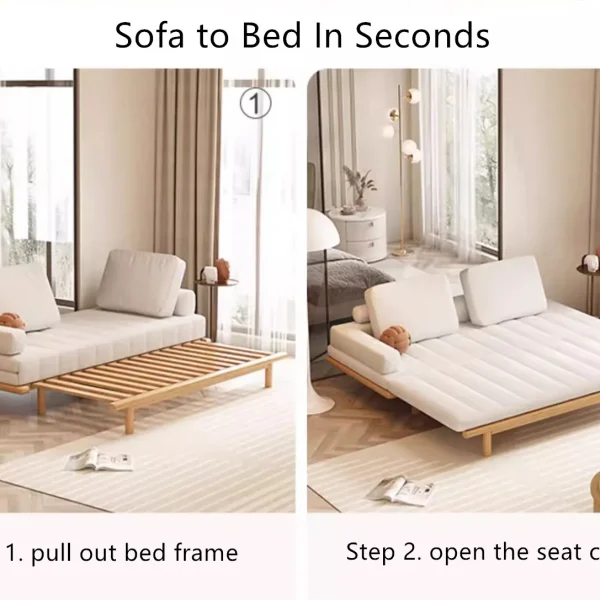 Solid Wood Frame Sofa Bed