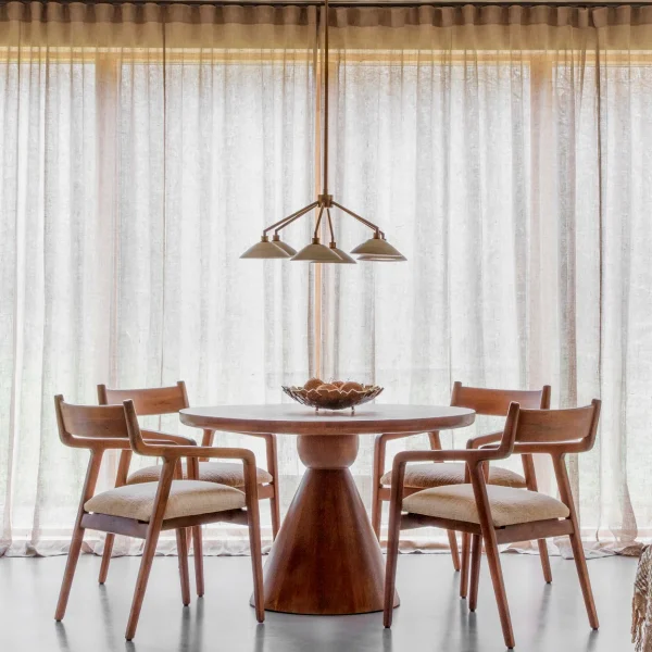 Round Dining Table | Mango Wood | 4-6 People
