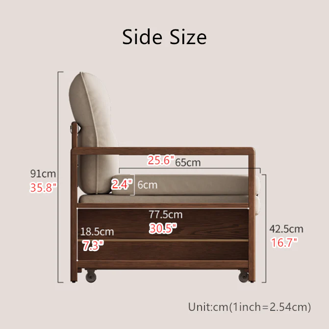 Solid Wood Pull Out Sofa Bed with Underneath Storage Drawers SIZE03 671x