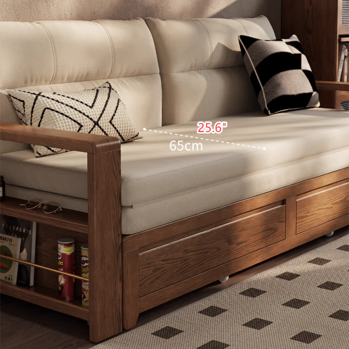 Solid Wood Pull Out Sofa Bed with Underneath Storage Drawers T10 63ba4829 83fb 474e a0ac 35b8ac98284f 684x