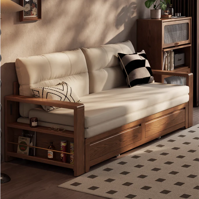 Solid Wood Pull Out Sofa Bed with Underneath Storage Drawers T1 a0b53f47 ebc4 4497 a197 0167c7ccf434 685x