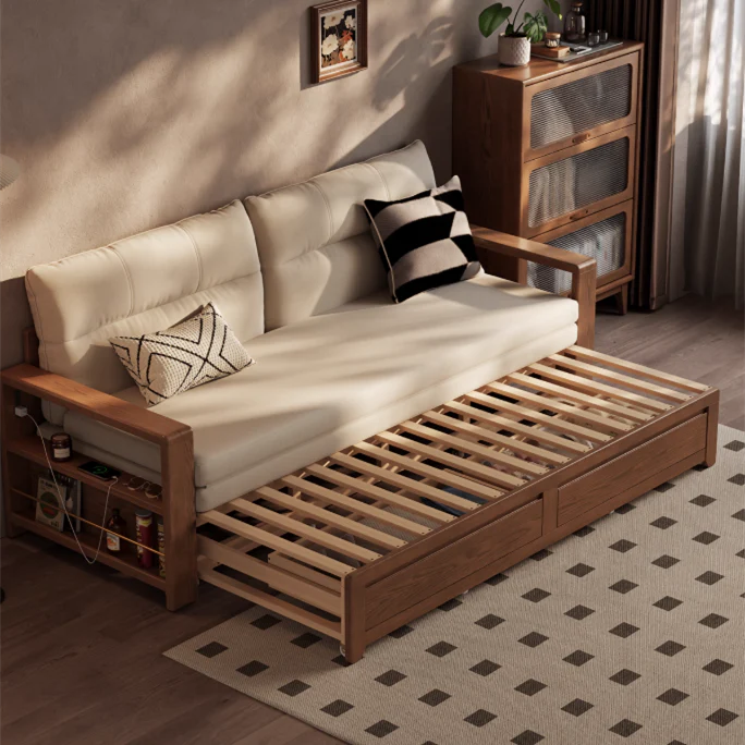 Solid Wood Pull Out Sofa Bed with Underneath Storage Drawers T3 394dacad 14de 4830 992a 0f0a231e54e9 684x