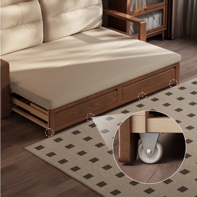 Solid Wood Pull Out Sofa Bed with Underneath Storage Drawers T6 19ba0bf5 71b4 4864 a464 5b2dca368e3f 685x