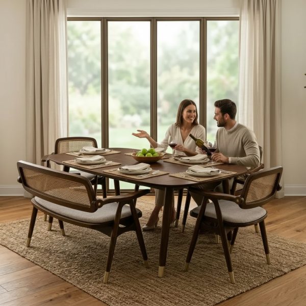 Cleveland Rattan Sheesham Wood Dining Set All Sizes 1 (Product Staging)
