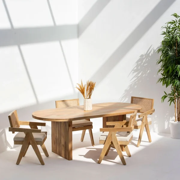 luwin plain mango wood dining tableluwin plain mango wood dining table 4113750