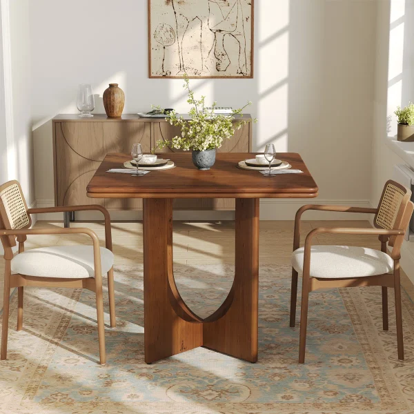 31.5 +Small+Square+Dining+Table,+Solid+Wood+Kitchen+Table+for+2 4+People 490742146 (4)