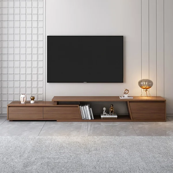 71 110 +Extendable+TV+Stand+with+3+Drawers+Freestanding+Mid Century+Modern+Style+Premium+Fits+TVs+Up+to+110+Inches+Open+Storage+Credenza 1074379305