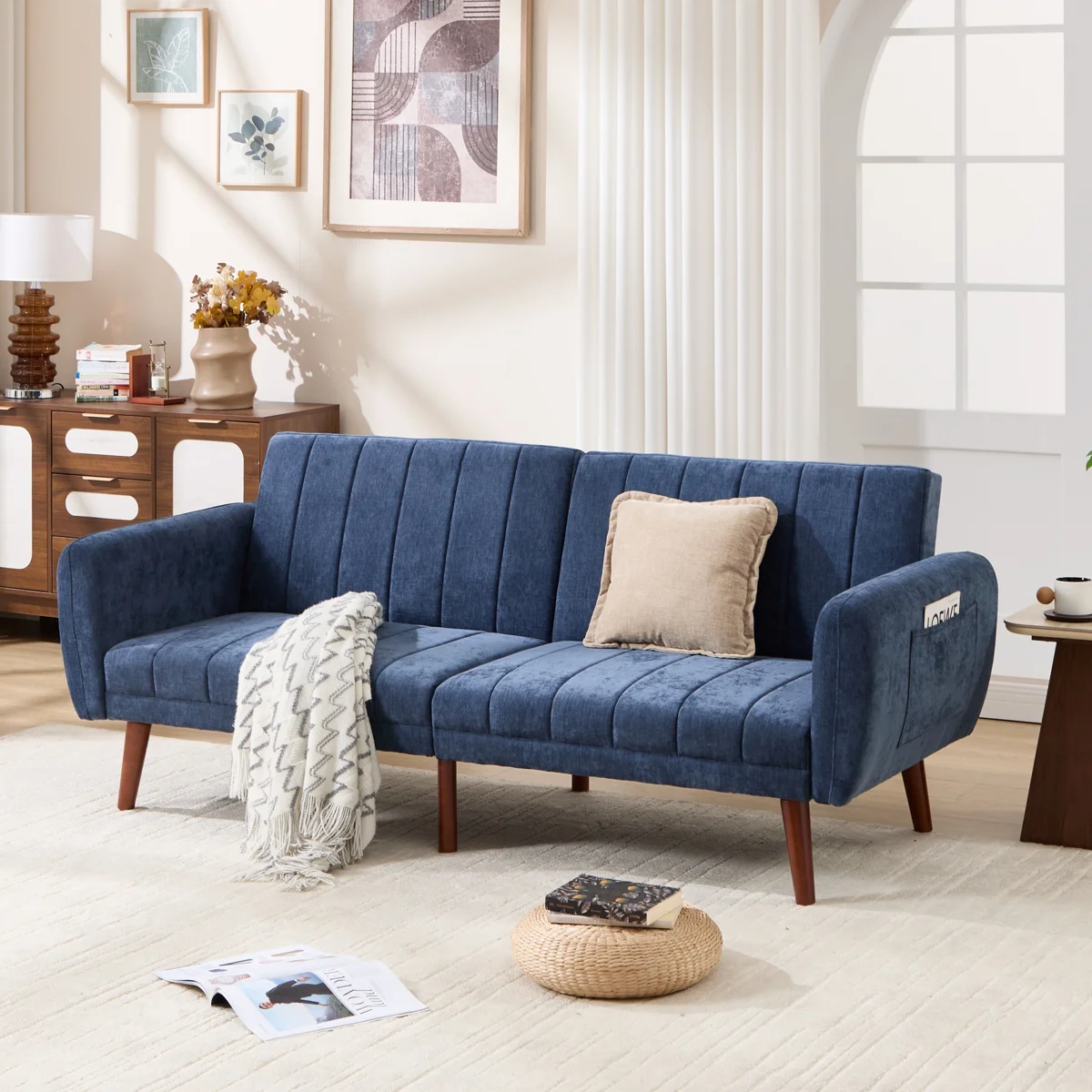 80''+Modern+Upholstered+Convertible+Futon+Sofa+Bed+With+Storage+Pockets-233803843 80''+Modern+Upholstered+Convertible+Futon+Sofa+Bed+With+Storage+Pockets 233803843