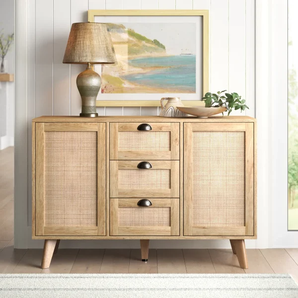Atwood+3+ +Drawer+2+ +Door+Accent+Nature+Rattan+Cabinet
