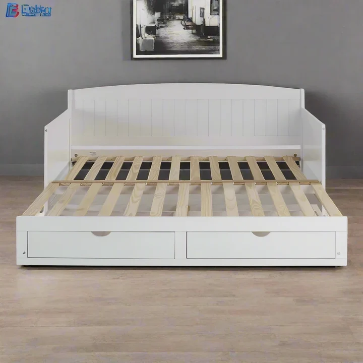 Beckett Twin to King Solid Wood Frame Extendable Daybed with Storage Drawers and Trundle Guest bed 2 83c0359d 1aa2 4c69 b43c 222447682aae