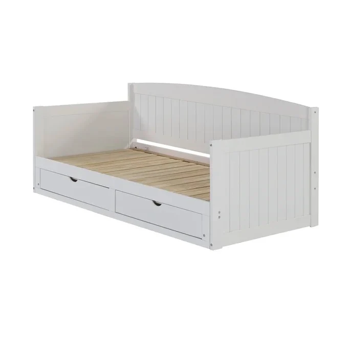 Beckett Twin to King Solid Wood Frame Extendable Daybed with Storage Drawers and Trundle Guest bed 3