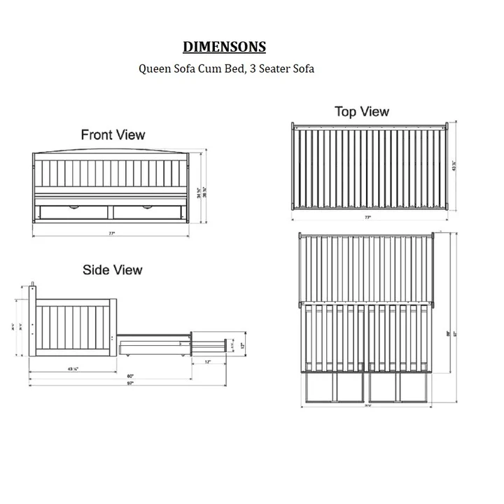 Beckett Twin to King Solid Wood Frame Extendable Daybed with Storage Drawers and Trundle Guest bed 4 352cd6f7 f6cd 48fb b530 16ec29016921