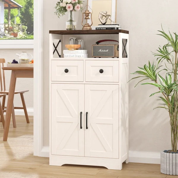 Farmhouse+42.5 +H+Storage+Cabinet+with+2+Doors,+2+Drawers+&+Adjustable+Shelf 2004566463 (5)