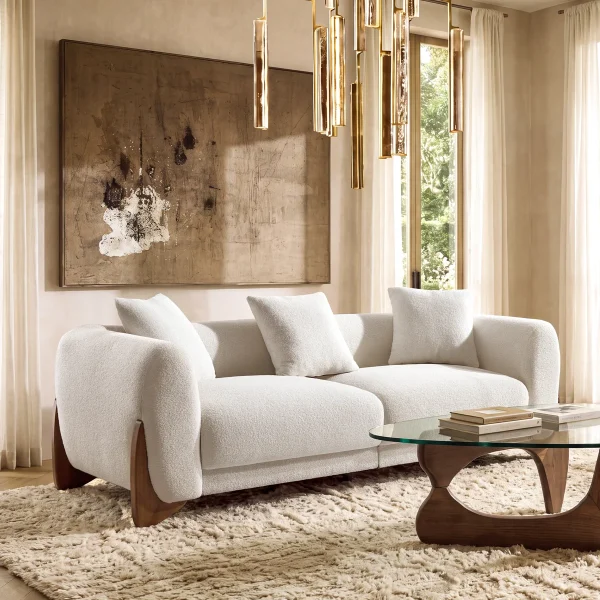 Morgan+87 +Upholstered+Boucle+Sofa+with+Wood+Wedge+Legs 14311032