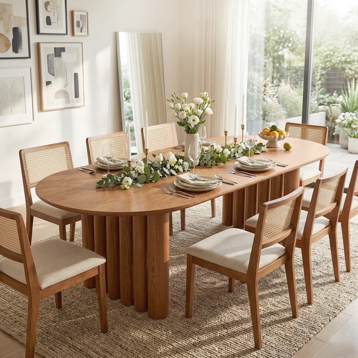 Timvorian+94.5_+Oval+Modern+Solid+Wood+Dining+Table+with+Fluted+Pedestal+Base (8) Timvorian+94.5 +Oval+Modern+Solid+Wood+Dining+Table+with+Fluted+Pedestal+Base (8)