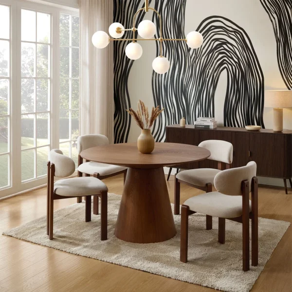 cassie 4 6 seater dining table mid wood 5014014 lifestyle