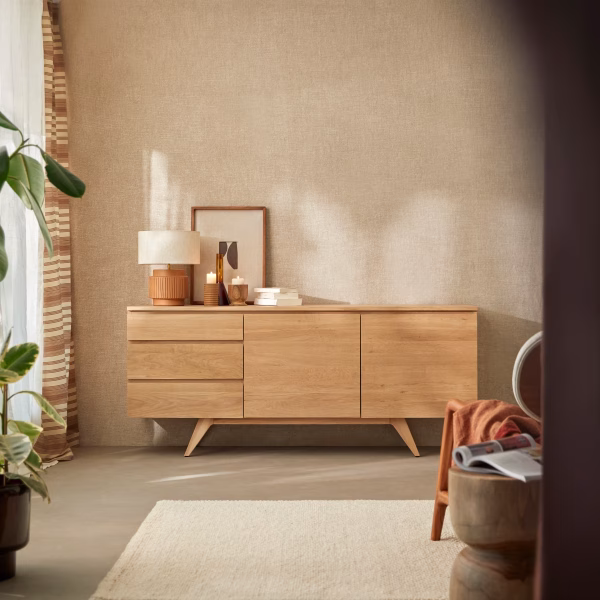 esmee 180 cm solid oak sideboard 7558
